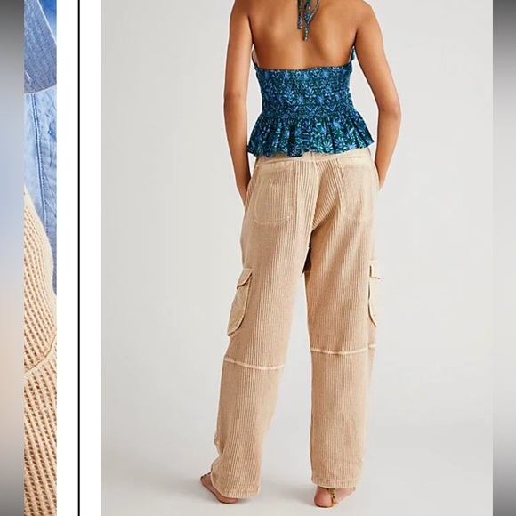 BNWOT Free People Waffle Knit Frankie Pants - Picture 3 of 4